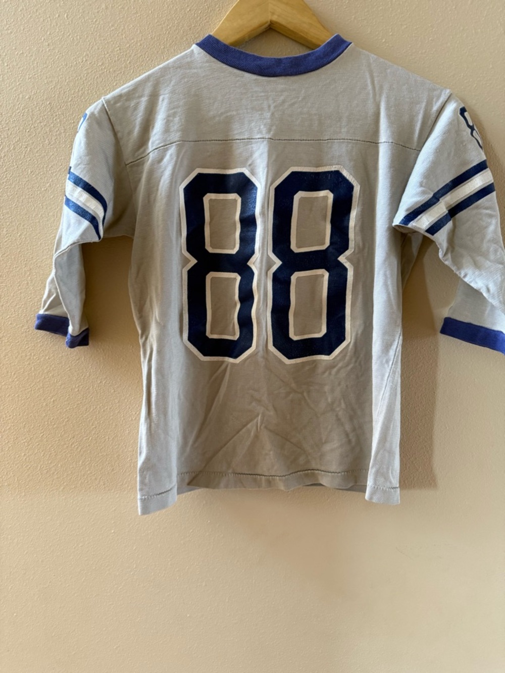 Vintage Kids Gray/Blue/White (cowboys) Football Jersey Tee -